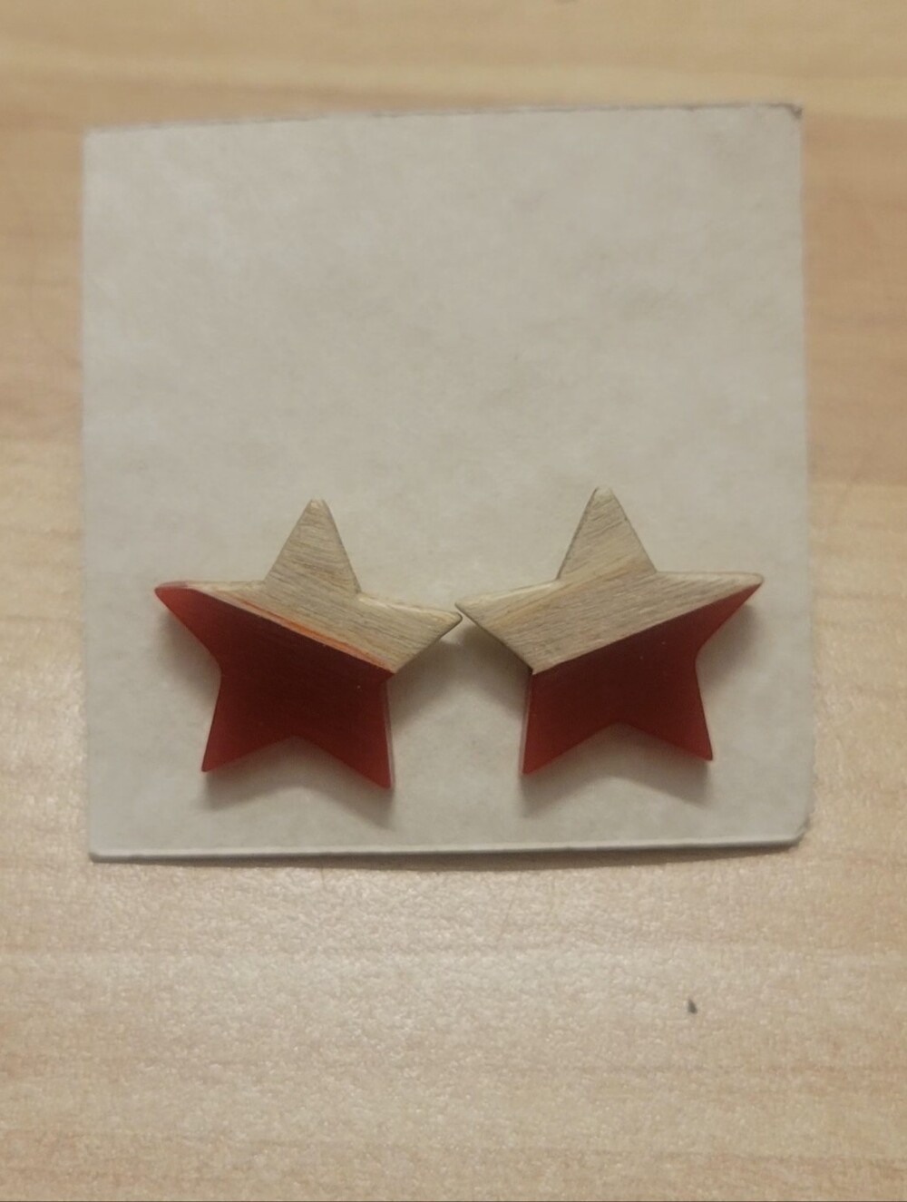New Wood & Resin Earrings